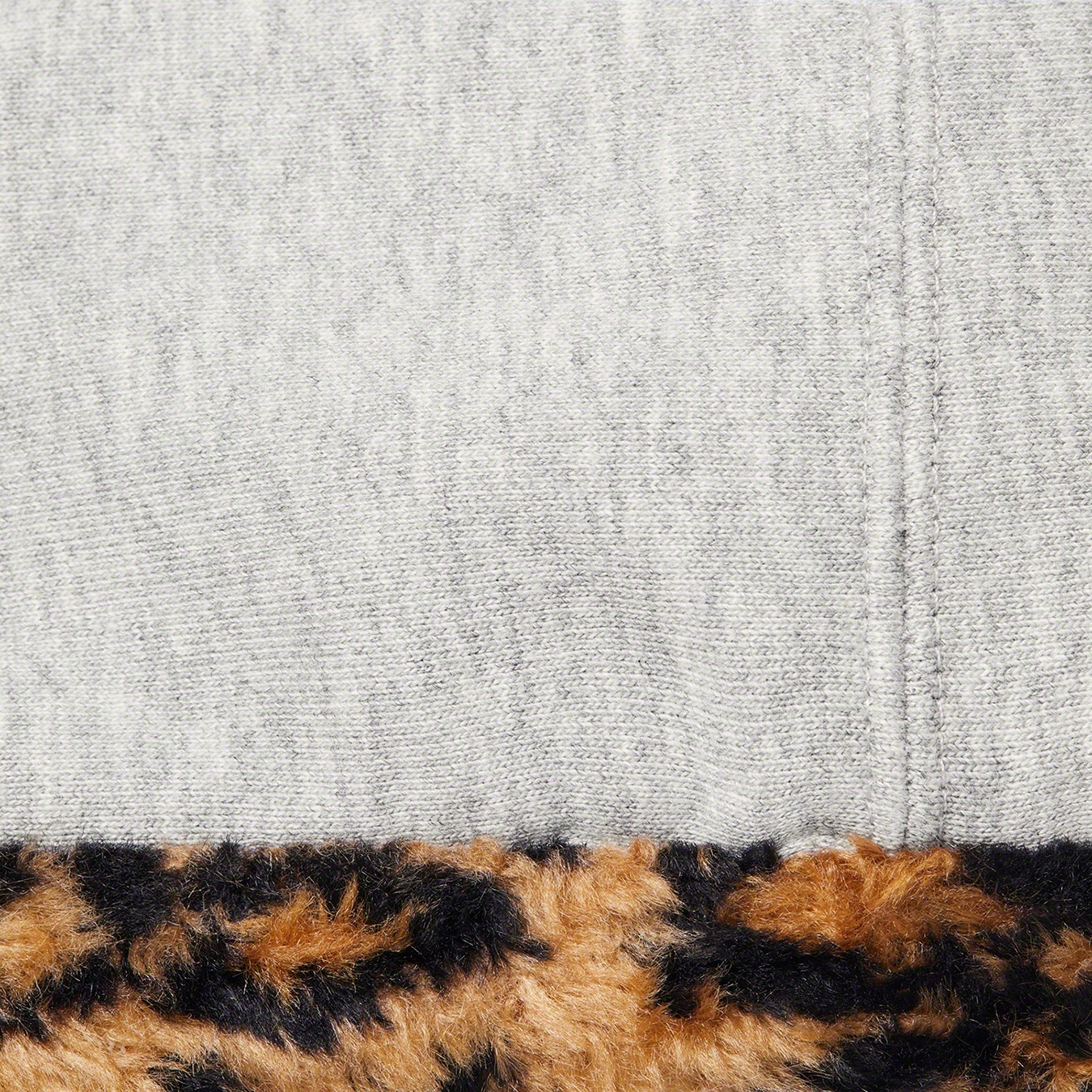 Leopard Trim Hooded Sweatshirt view 2